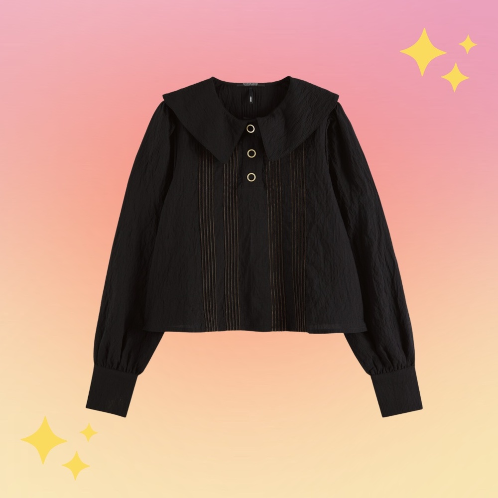Scotch & Soda Contrast Stitched Top